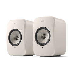 KEF LSX II LT Wireless Bookshelf Speakers Stone White