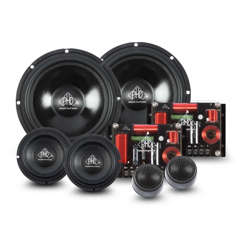 PHD Audio CF 6.3 Kit 6.5 Inch 3-Way Component Speakers