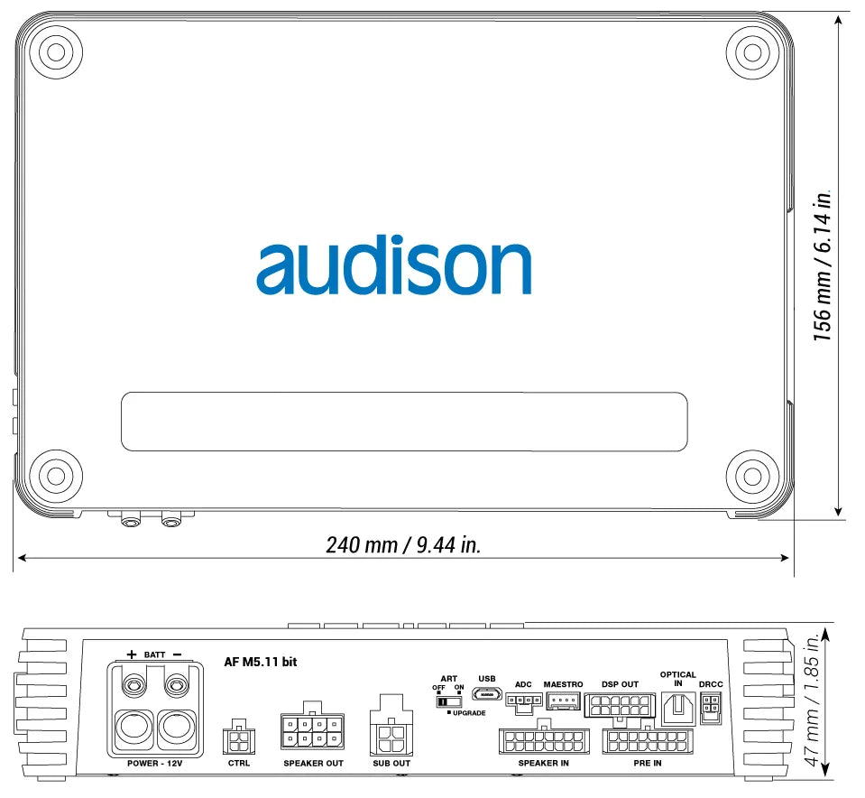 Audison Forza AFM5.11 bit 5ch Amp with 11ch DSP