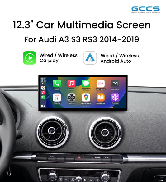 CAD Connect 12.3 Inch Screen Upgrade for Audi A3 / S3 & RS3 2014-2019