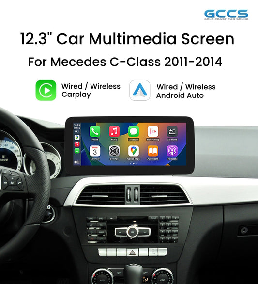 Cad Connect 12.3 Inch Screen Upgrade for Mercedes C-Class NTG 4.5 & 4.7
