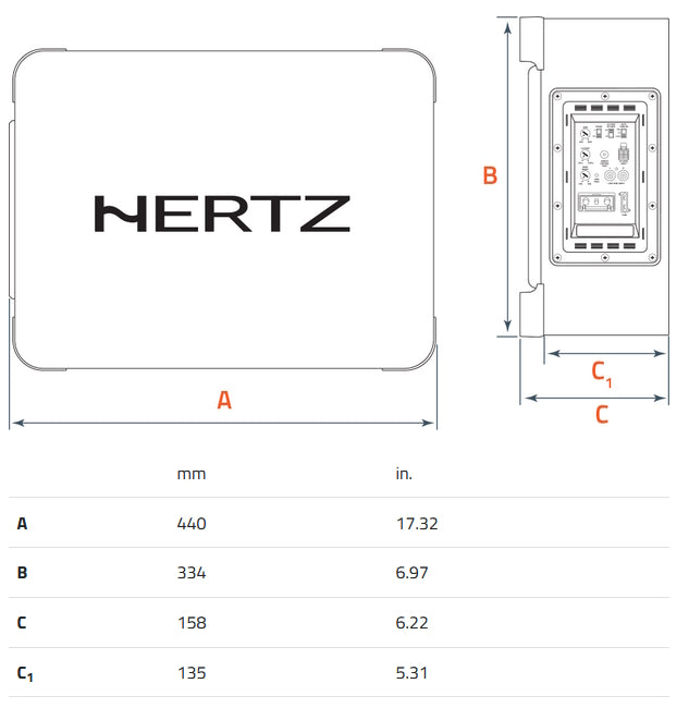 Hertz Cento CBA250 10 Inch Active Subwoofer Box