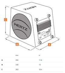 Hertz DBA200.3 Active 8 Inch Subwoofer