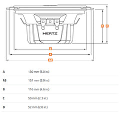 Hertz DCX130.3 Dieci 5.25 Inch Coaxial Speakers