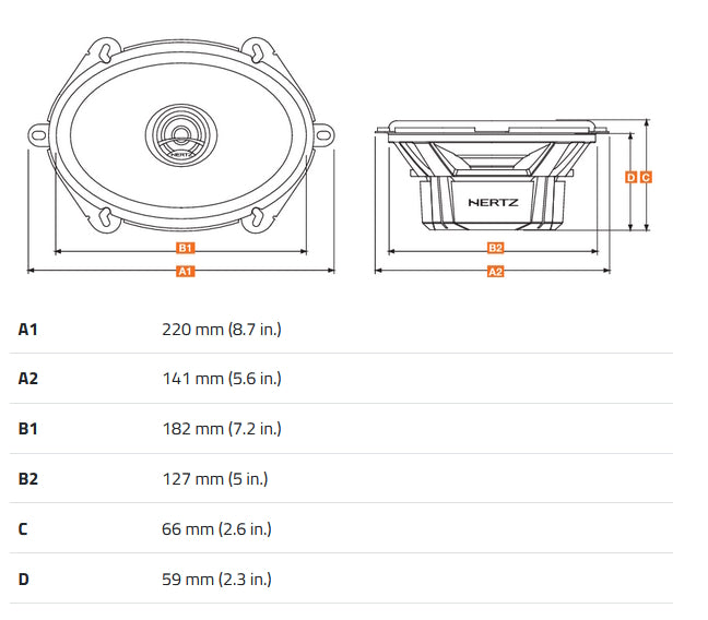 Dieci DCX570.3 5X7 Inch Coaxial Speakers