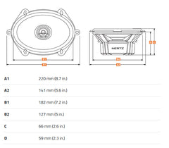 Dieci DCX570.3 5X7 Inch Coaxial Speakers