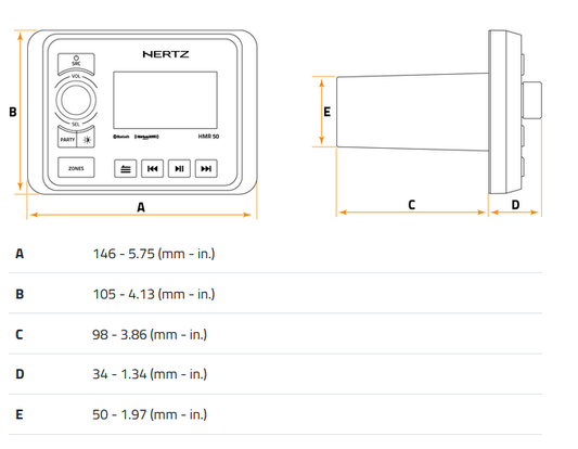 Hertz HMR50 Media Marine Receiver