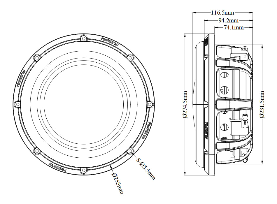 Musway  10 inch Slim Reference Subwoofer