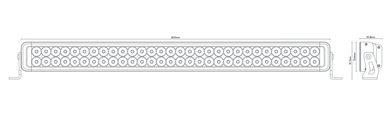 Noxsolis NX832 Platinum 32 Inch Dual Row Light Bar