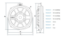 Audison APBMWS822 Underseat Subwoofer