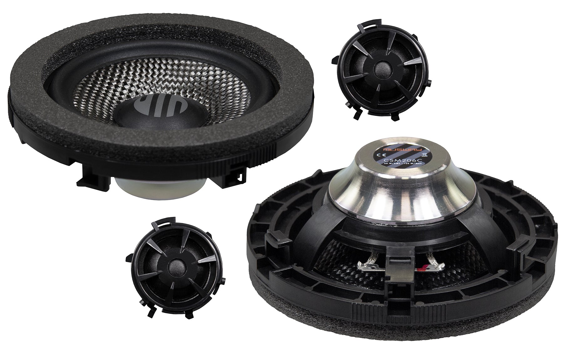 Musway CSM206C 2-Way Component Speakers for Mercedes-Benz C Class