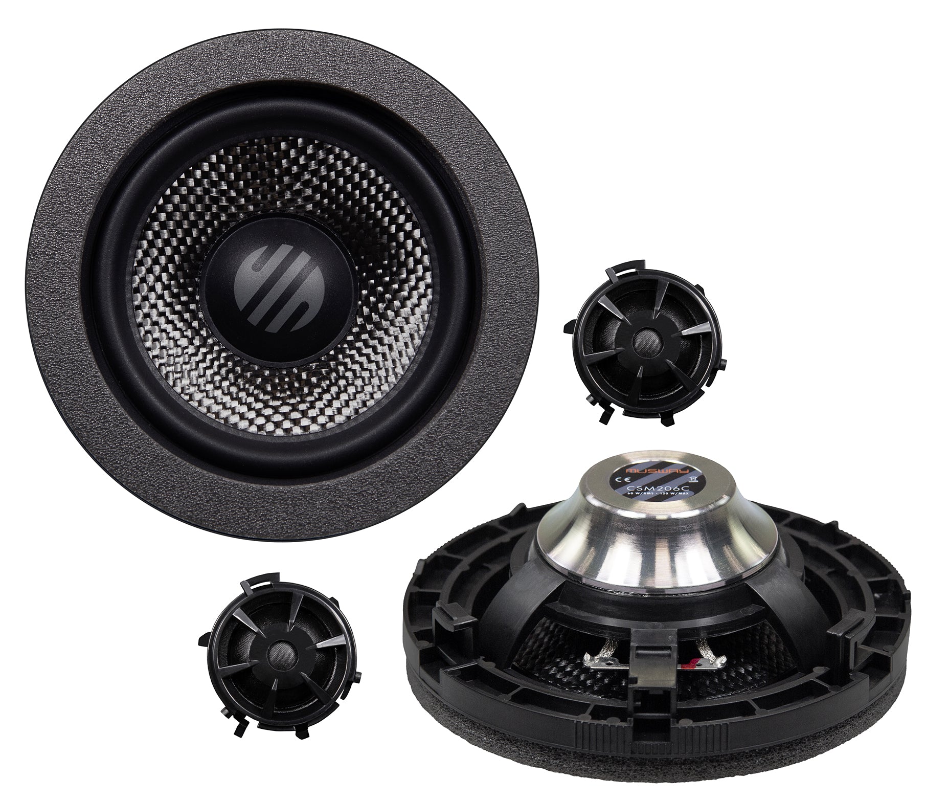 Musway CSM206C 2-Way Component Speakers for Mercedes-Benz C Class