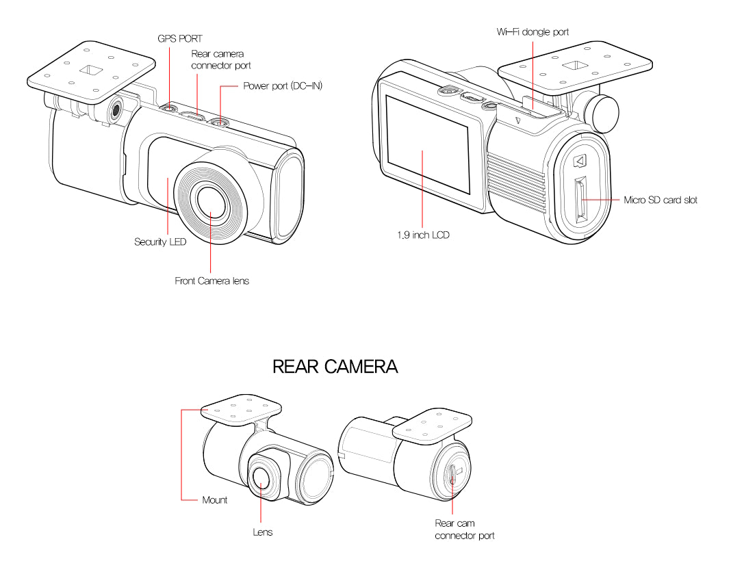 Gnet G-ONW Front and Rear Full HD Smart Dashcam