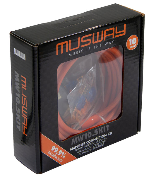 Musway MW10.5KIT 8 Gauge OFC Power kit - 5 Meter