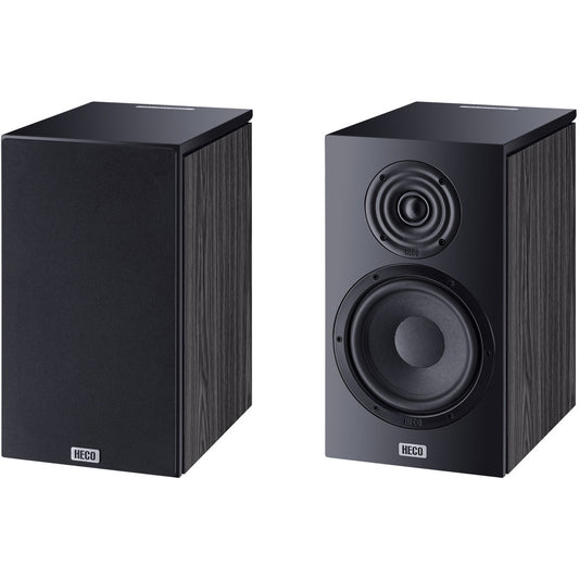 HECO AURORA 300 BOOKSHELF SPEAKERS EBONY BLACK