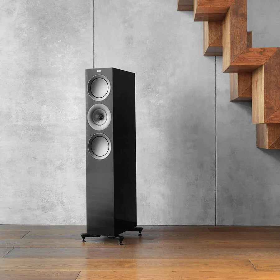 KEF R-SERIES R7 MID SIZED TOWER SPEAKERS BLACK