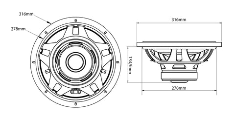 MTX RT12-04 ROADTHUNDER 12" SUBWOOFER