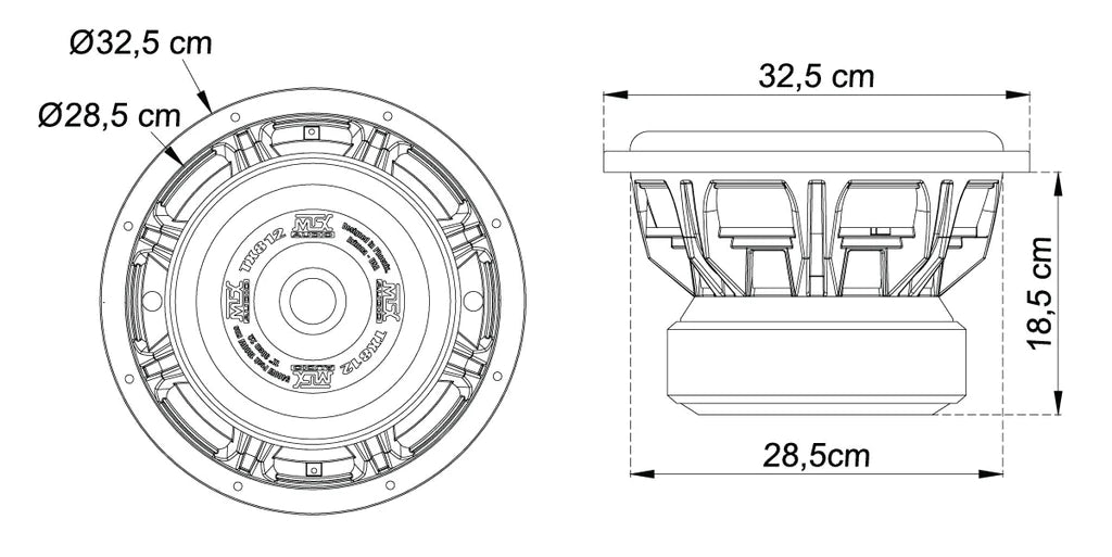 MTX TX812 12INCH 1200RMS SUB